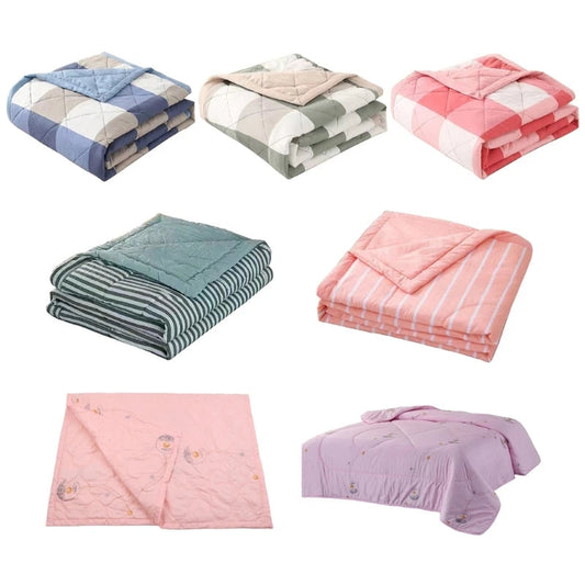 Cooling Quilt Breathable Cotton Sleep Aid Blankets For Home And Travel