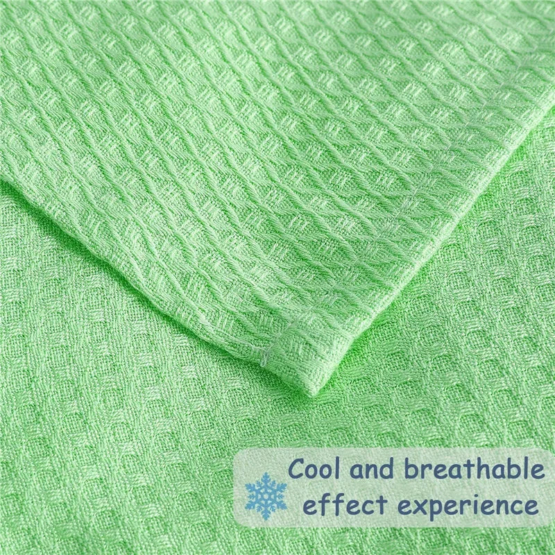 Summer Cooling Bamboo Fiber Blanket Thin Breathable Throw For Bed Sofa Travel

<