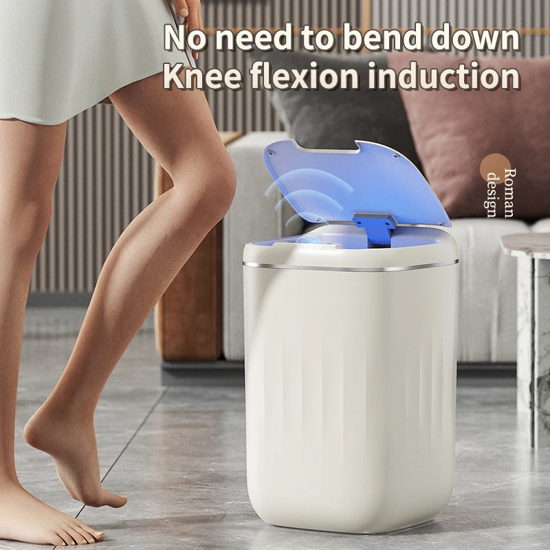 24L Smart Sensor Trash Can Bathroom Electronic Garbage Bucket Automatic Intelligent Dustbin For Kitchen Toilet Wastebask