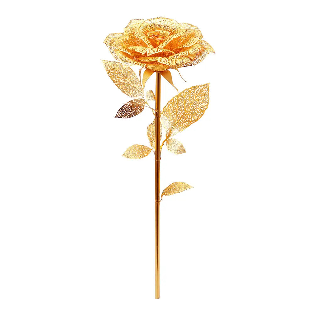 Piececool 3D Metal Puzzle Golden Rose Diy Model Kits For Adult Teen Toys Jigsaw Valentine's Day Gifts