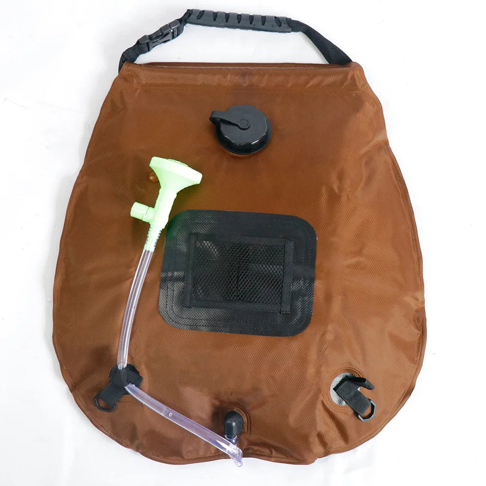 Solar Shower Bag 20L Outdoor Heating Premium Camping Hot Water Temperature 45Ac With Removable Hose Head