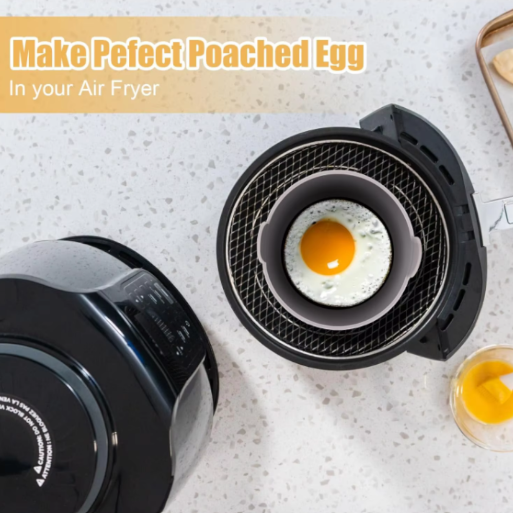 Silicone Air Fryer Egg Poacher Cupcake Baking Cups Ramekins Ovens Basket