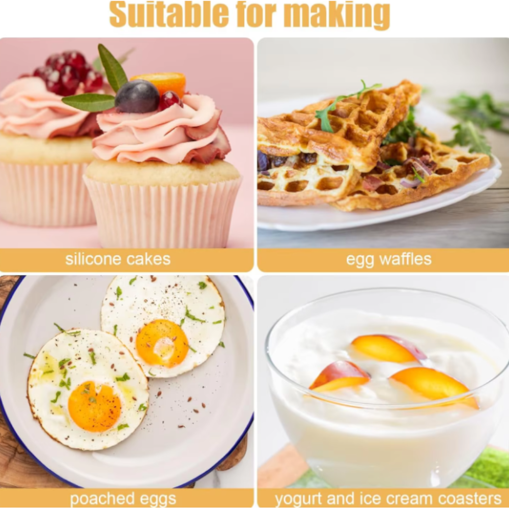 Silicone Air Fryer Egg Poacher Cupcake Baking Cups Ramekins Ovens Basket