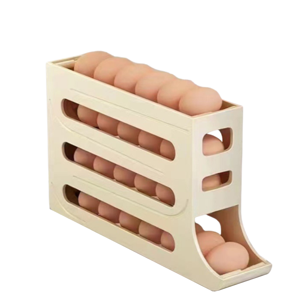 Refrigerator 4 Layer Automatic Egg Roller Sliding Tray Large Capacity Holder