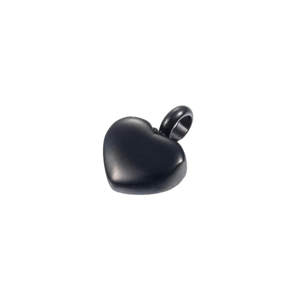 Small Heart Cremation Urn Necklace Stainless Steel Memorial Ash Pendant Jewelry