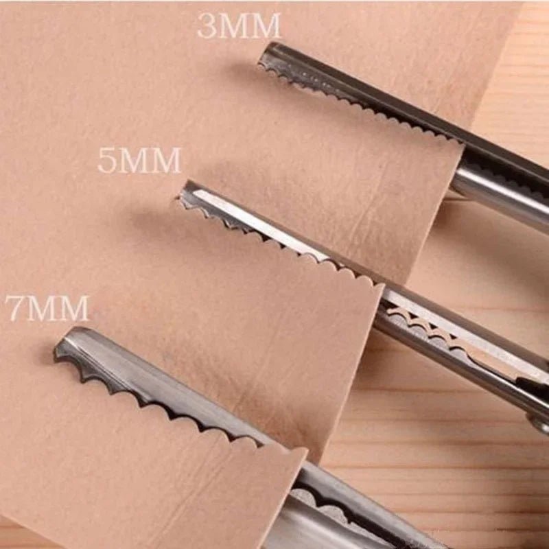 Stainless Steel Shears Lace Scissor Professional Dressmaking Zig Zag Cut Tailor Clothing Fabric Leather Serrated Sewing