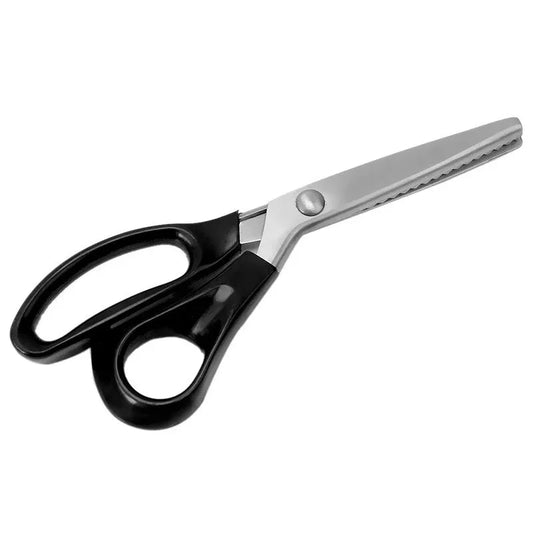 Stainless Steel Shears Lace Scissor Professional Dressmaking Zig Zag Cut Tailor Clothing Fabric Leather Serrated Sewing