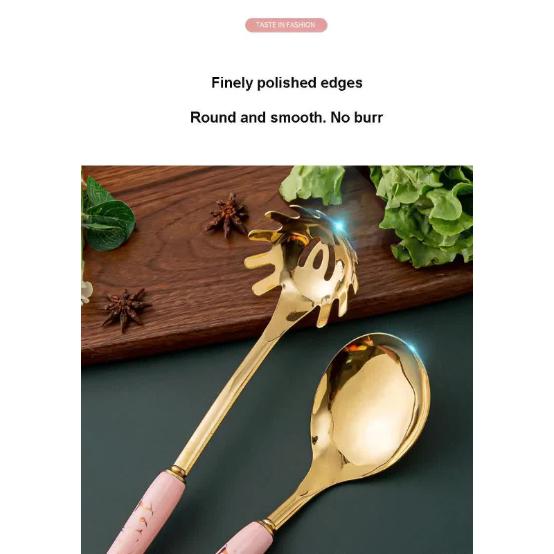 White Gold Stainless Steel Kitchen Utensil Set 7 Piece Golden Cooking Tools With Stand