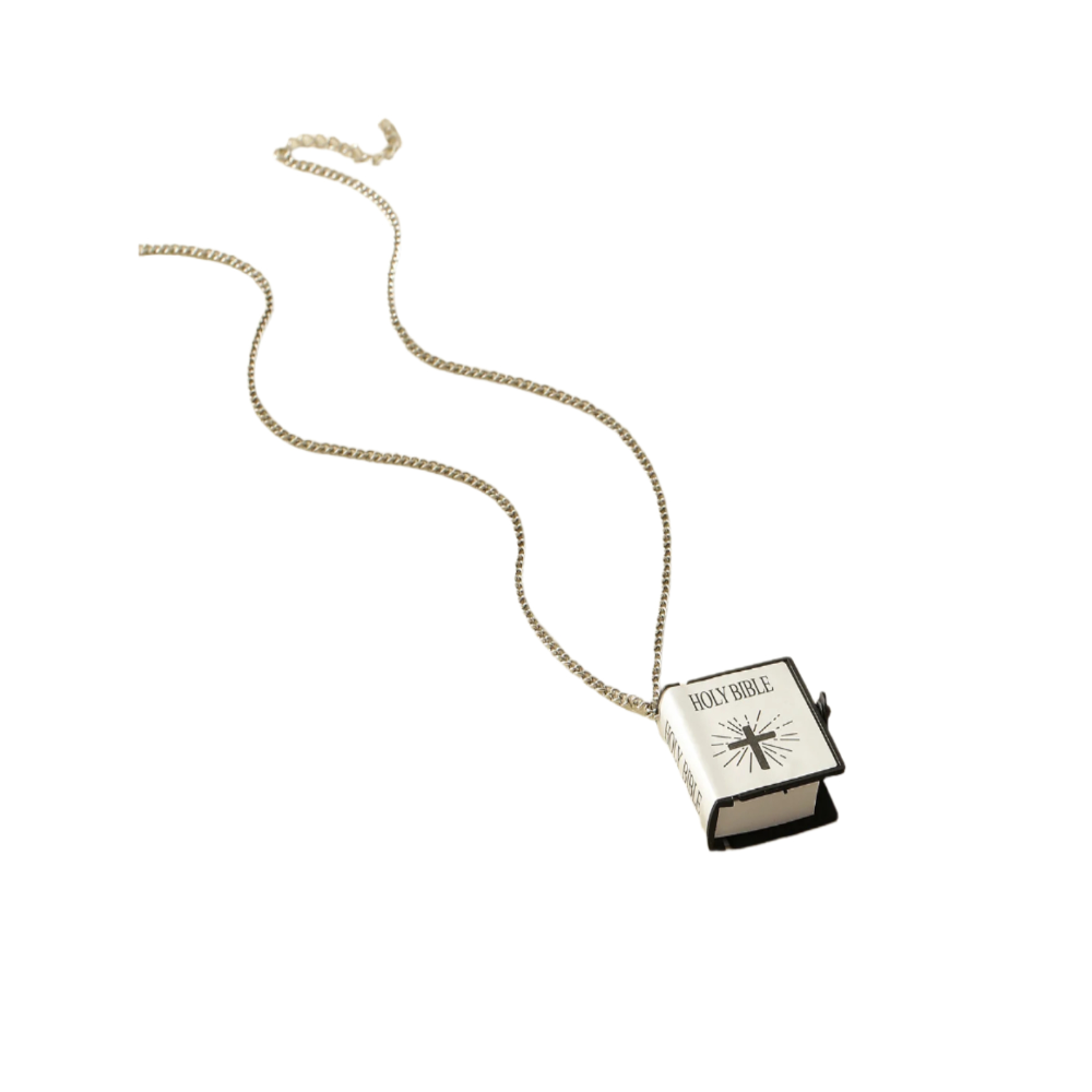 Stainless Steel Necklaces For Men Women Cross Bible Verses Pendant Fashion Jewelry