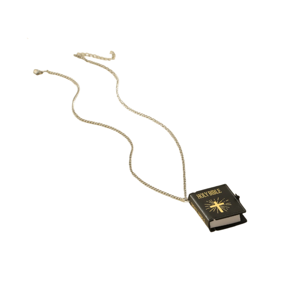 Stainless Steel Necklaces For Men Women Cross Bible Verses Pendant Fashion Jewelry