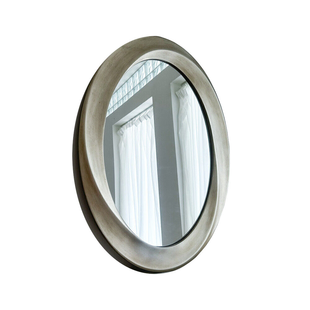 Swirl Style Oval Antique Gold Hanging Mirror