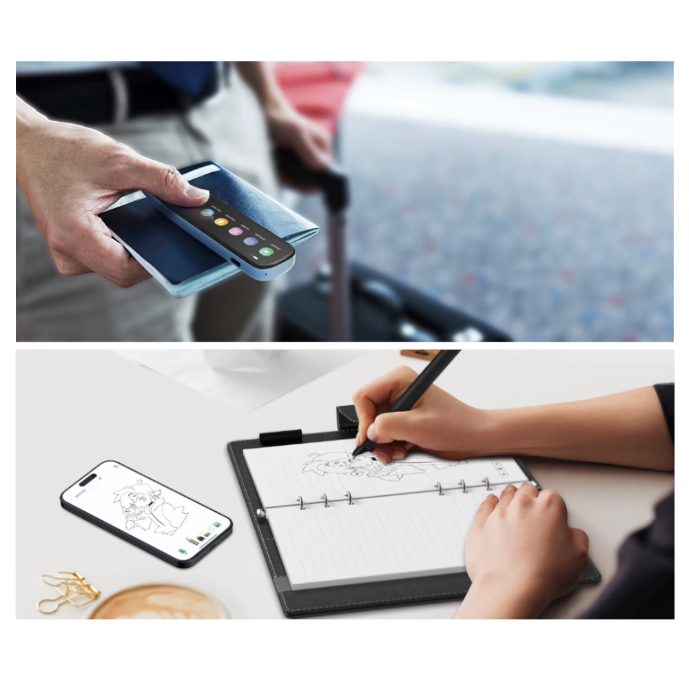 Syncpen3 Set Smart Digital Pen With Notebook & Lcd Writing Tablet Bluetooth Wireless Ocr Record Notes Newyes