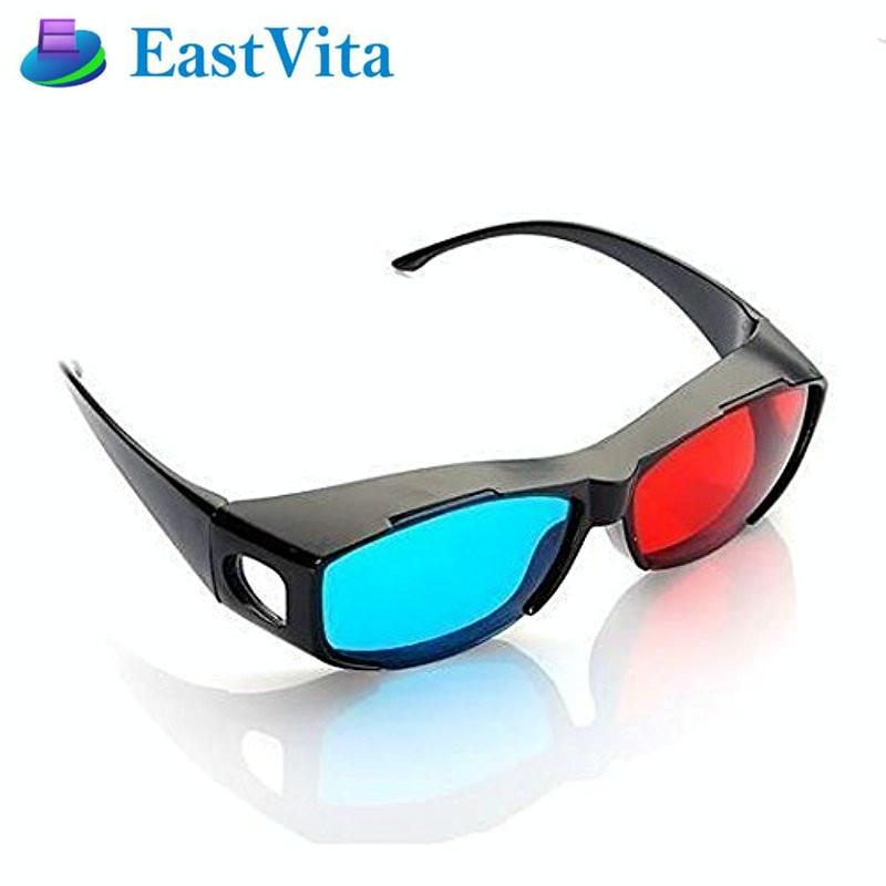 3D Anaglyph Glasses For Gaming And Movies Lightweight Plastic Frame