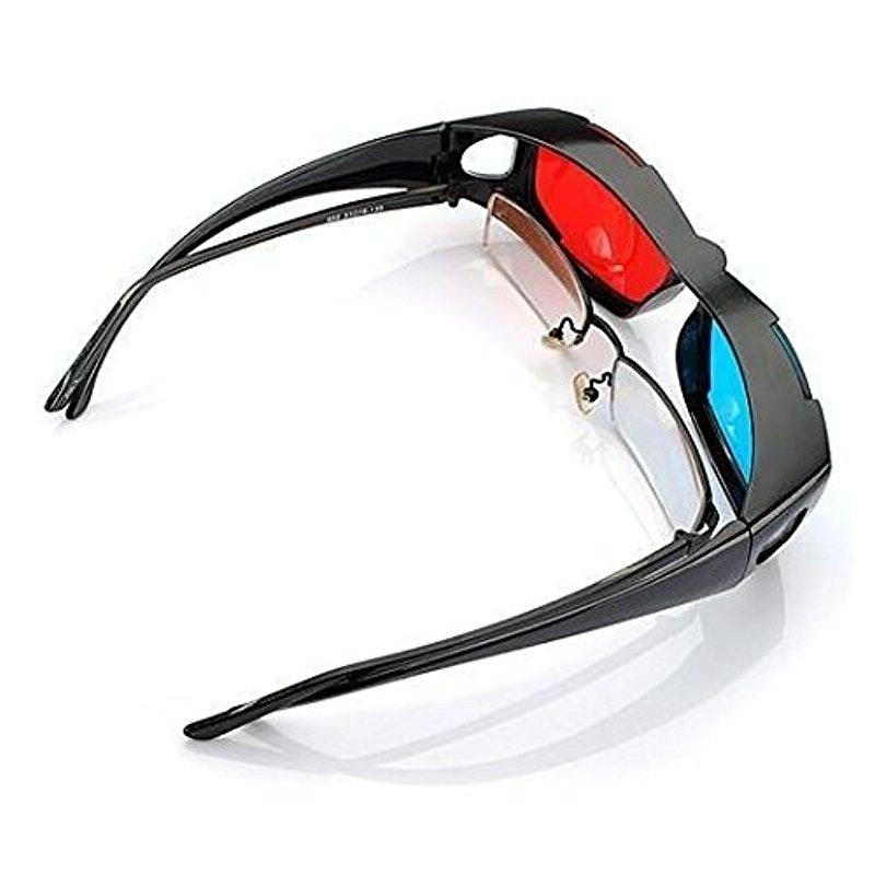 3D Anaglyph Glasses For Gaming And Movies Lightweight Plastic Frame