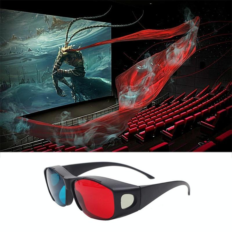 3D Anaglyph Glasses For Gaming And Movies Lightweight Plastic Frame