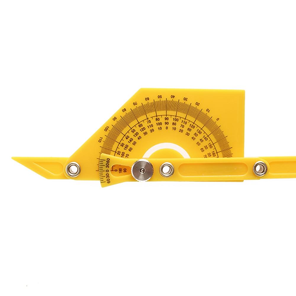 Protractor Measuring Arm Ruler 180 Degree Woodworking Tool For Accurate Measurements