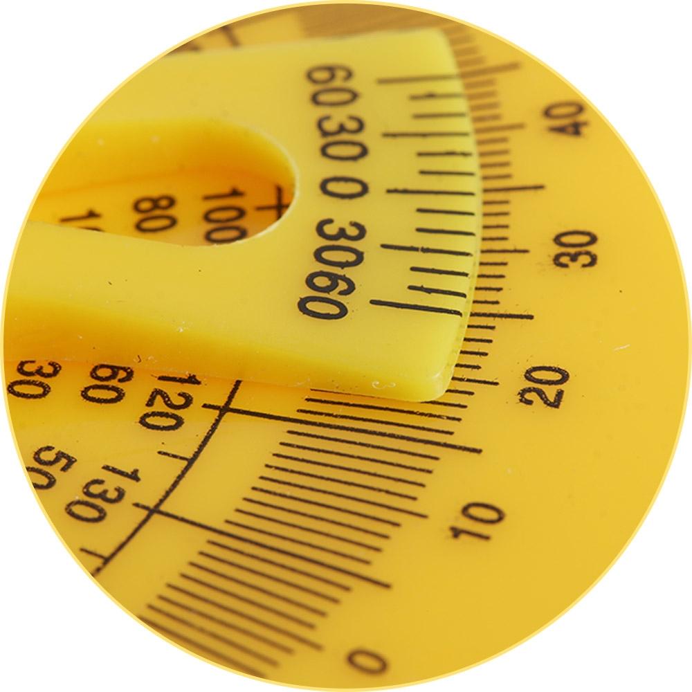 Protractor Measuring Arm Ruler 180 Degree Woodworking Tool For Accurate Measurements