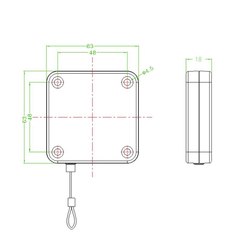 Telescoping Anti Theft Cable Box With 4M Wire Rope For Secure Storage Solutions