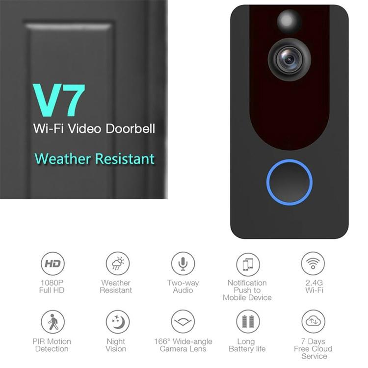 1080P Full High Definition Wireless Security Doorbell With Intercom System