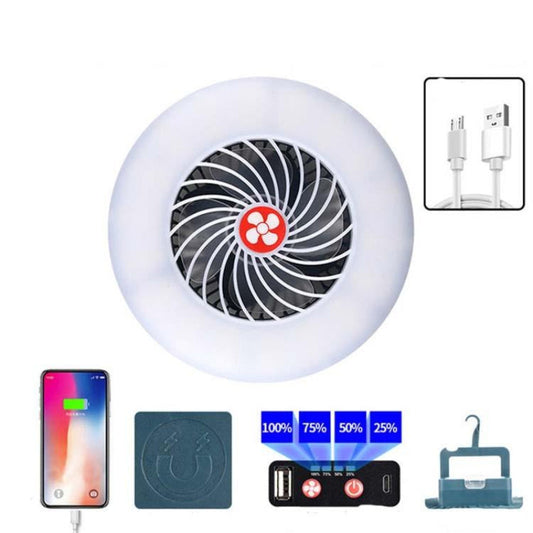 Multi Function Rechargeable Fan Light For Camping And Live Broadcast