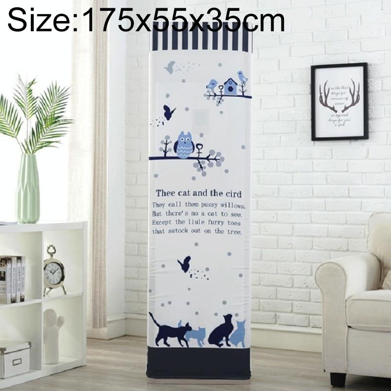Cat And Bird Fabric Dust Cover For Vertical Cabinet Size 175 Centimetres X 55 35