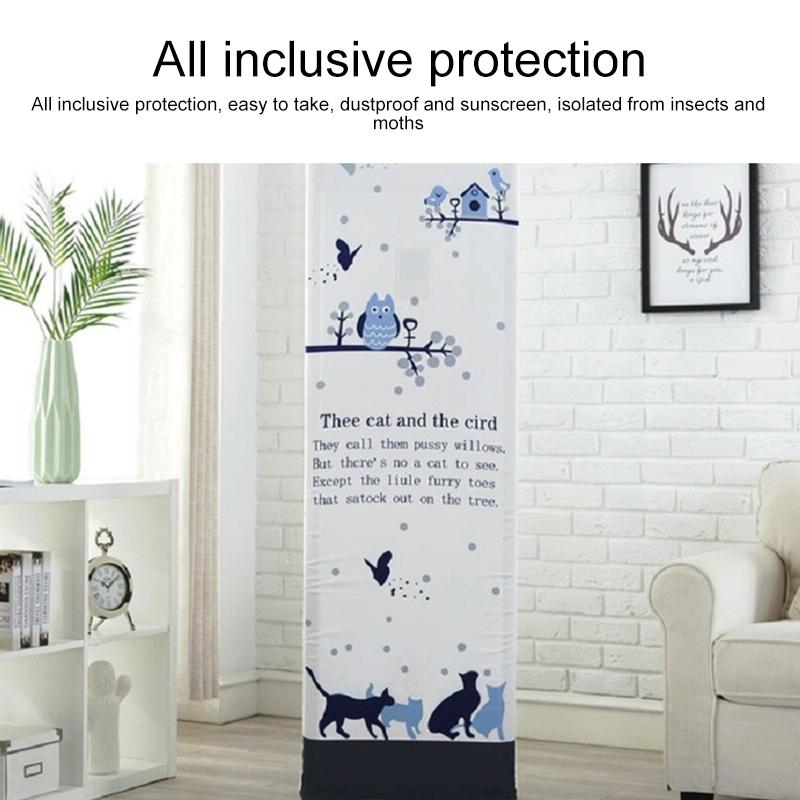 Cat And Bird Fabric Dust Cover For Vertical Cabinet Size 175 Centimetres X 55 35