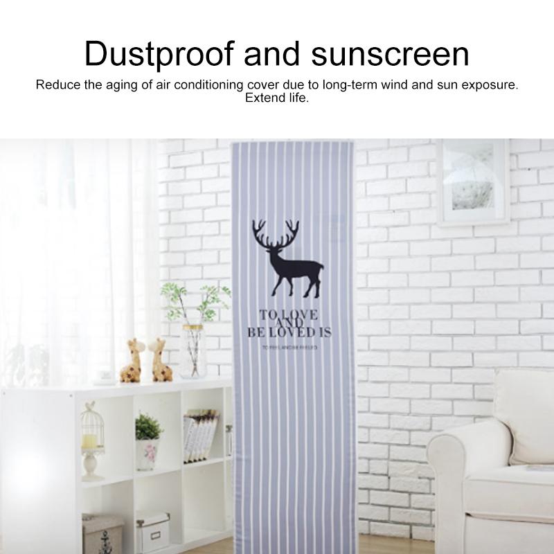 All Inclusive Fabric Dust Cover For Vertical Cabinet Air Conditioners Cat And Bird Design