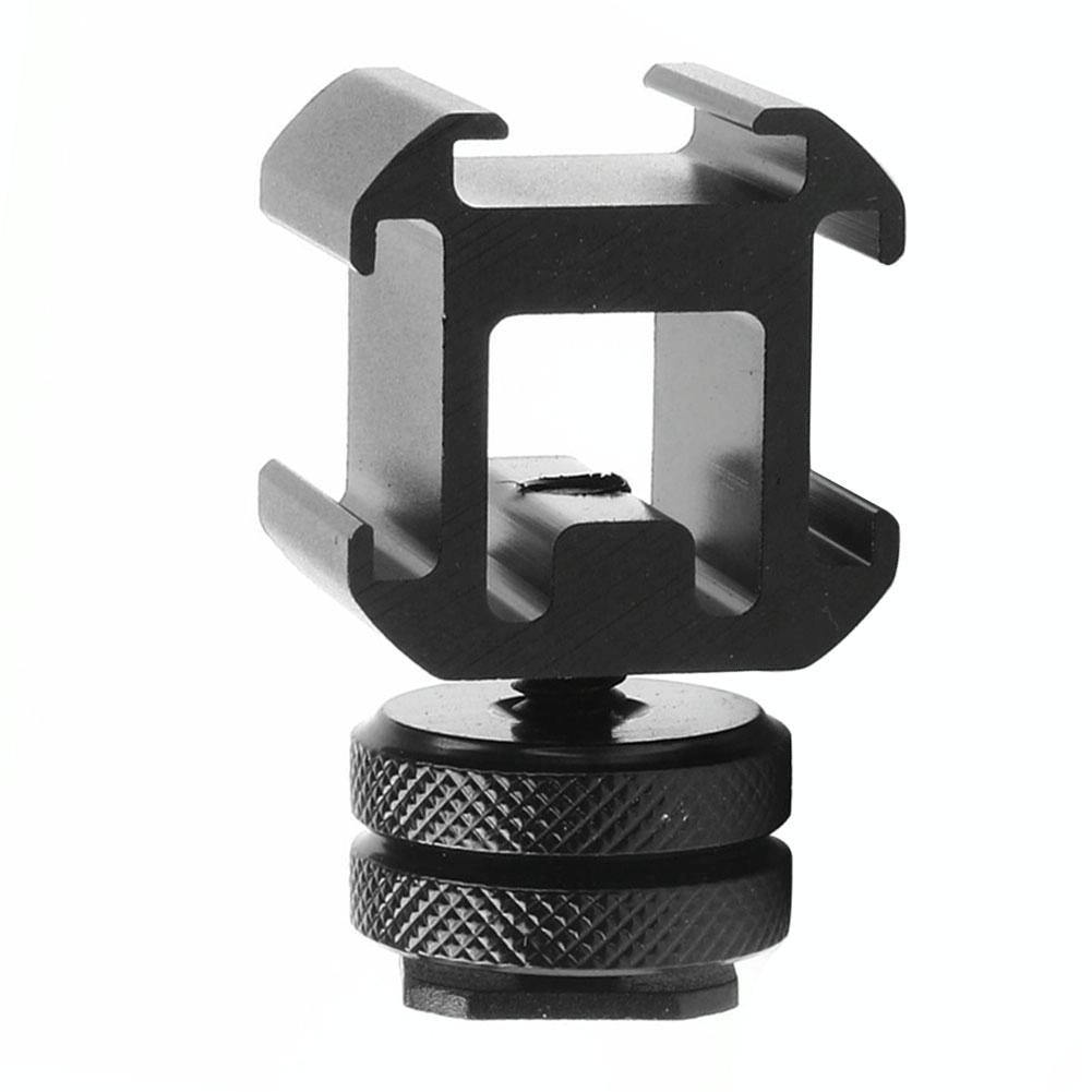 Universal Camera Hot Shoe Base With Three Head Rotary Design For Versatile Use