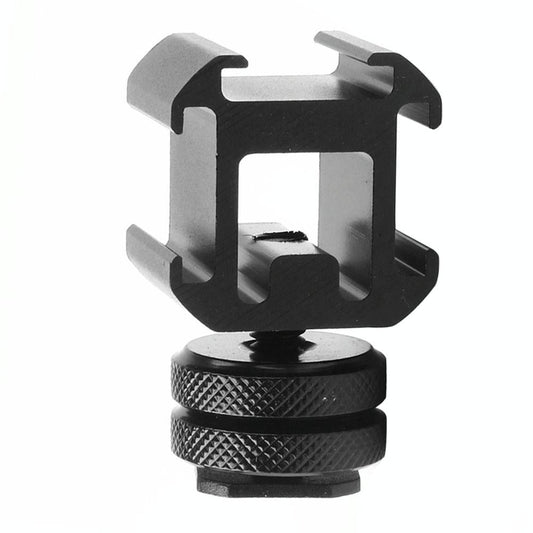 Universal Camera Hot Shoe Base With Three Head Rotary Design For Versatile Use
