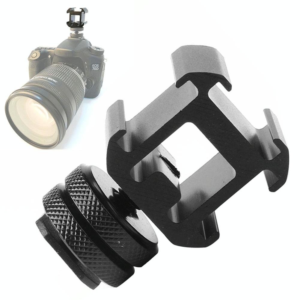 Universal Camera Hot Shoe Base With Three Head Rotary Design For Versatile Use