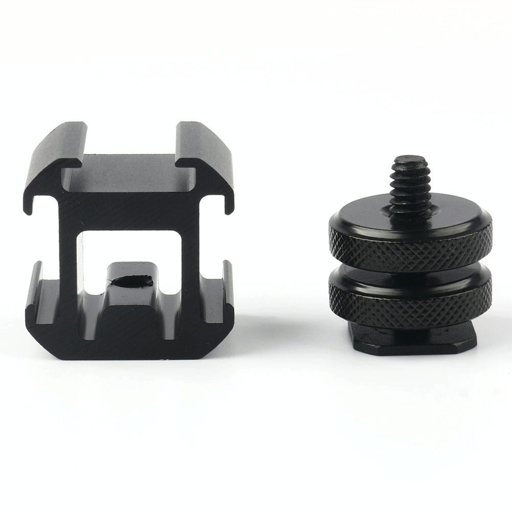 Universal Camera Hot Shoe Base With Three Head Rotary Design For Versatile Use
