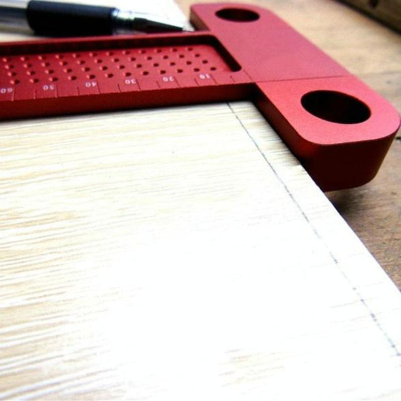 Precision T Shaped Woodworking Marking Ruler Ideal For Accurate Hole Measurements