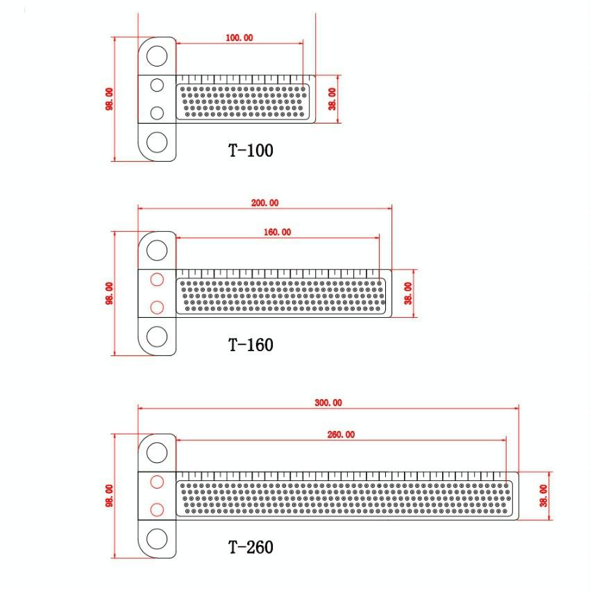 Precision T Shaped Woodworking Marking Ruler Ideal For Accurate Hole Measurements