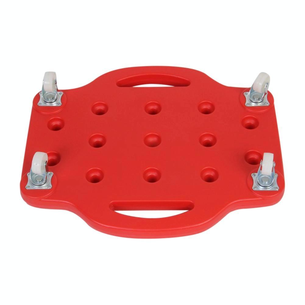 Square Four Wheel Scooter For Children's Balance Training Red Plastic Design