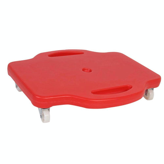 Square Four Wheel Scooter For Children's Balance Training Red Plastic Design
