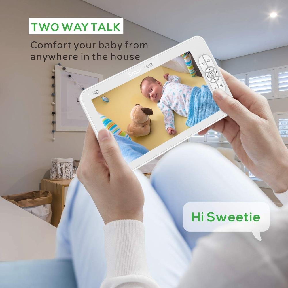 7 Wireless Baby Monitor With Temperature Sensor And Two Way Audio Communication