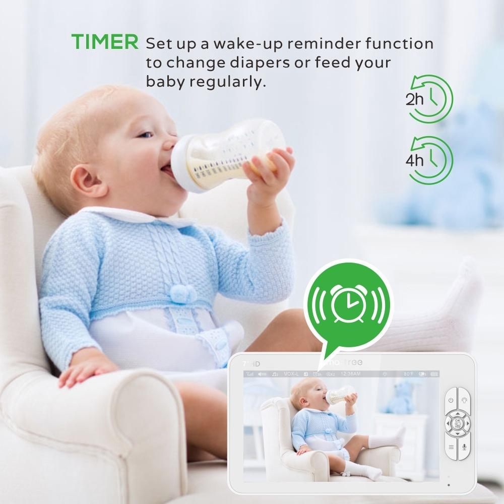 7 Wireless Baby Monitor With Temperature Sensor And Two Way Audio Communication