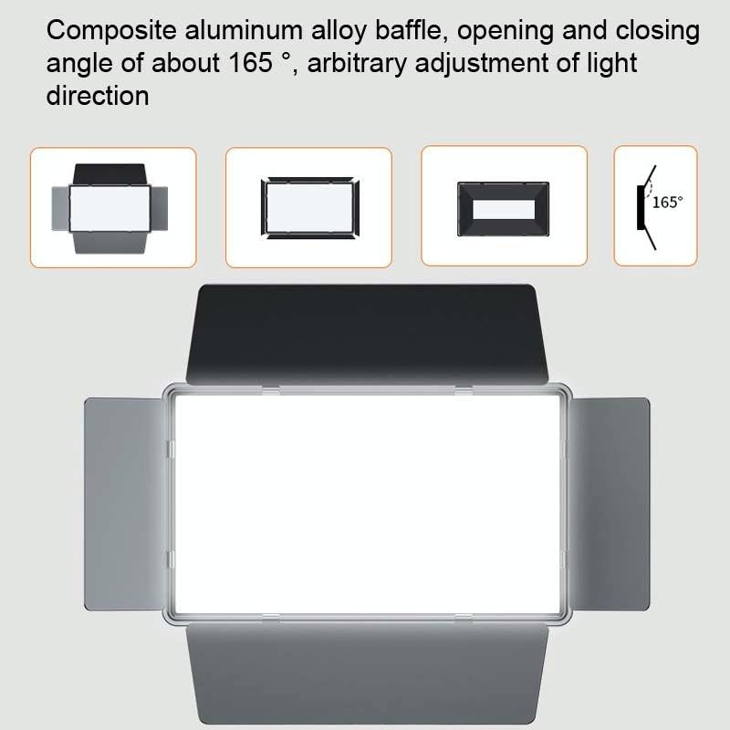55W Flat Panel Live Broadcast Fill Light With Knob Battery