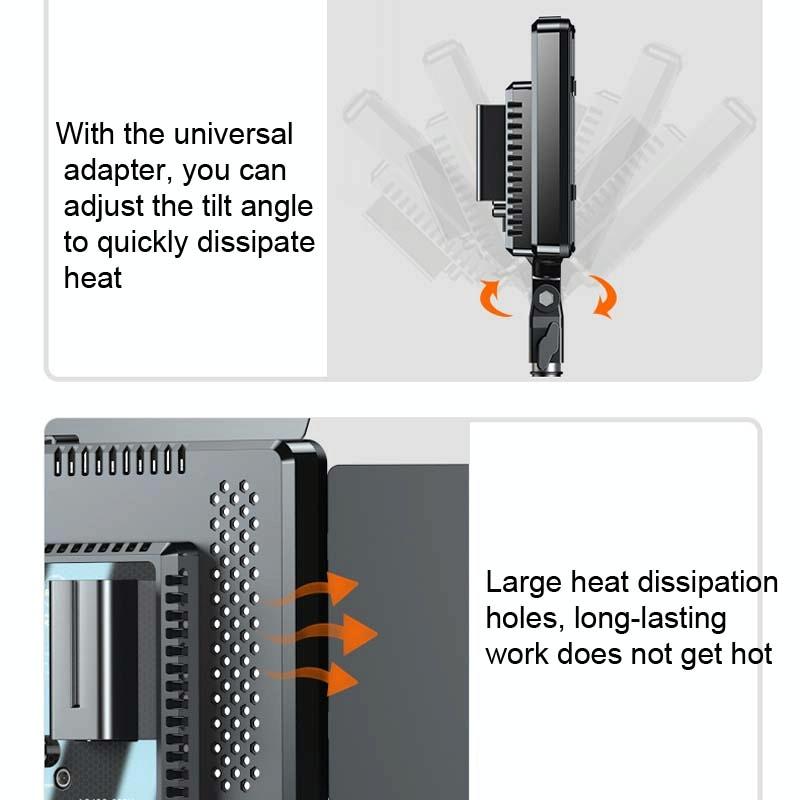 55W Flat Panel Live Broadcast Fill Light With Knob Battery
