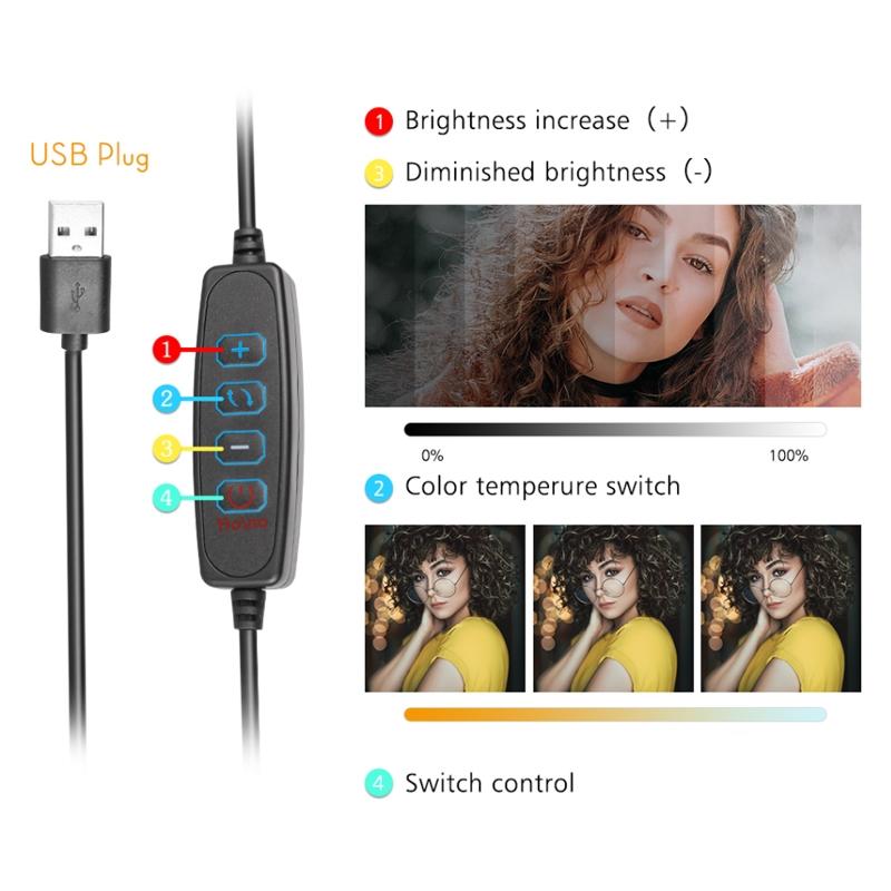30Cm Bracket Flat Panel Live Fill Light 6 Inch 3200 5500K Three Colour Temperature