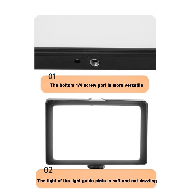 6Inch Three Colour Temperature Flat Panel Live Fill Light With 42Cm Bracket
