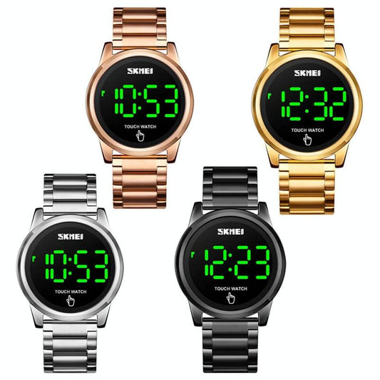 Veile Studios Men's Electronic Sports Watch With Versatile Steel Belt In Rose Gold Finish