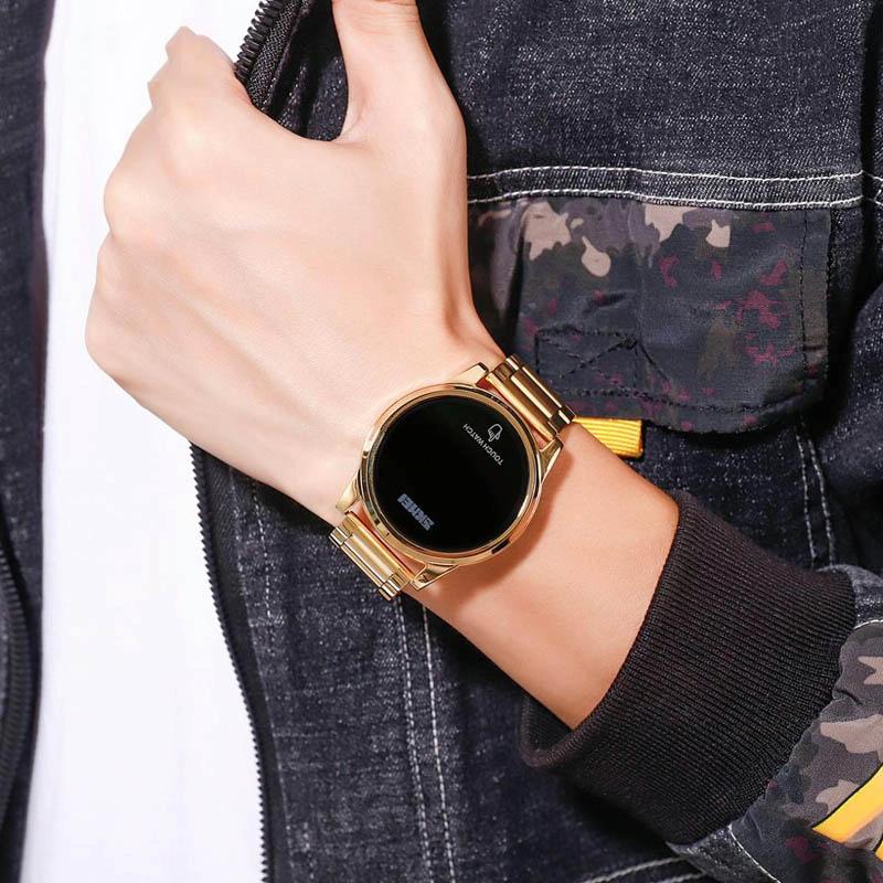Veile Studios Men's Electronic Sports Watch With Versatile Steel Belt In Rose Gold Finish