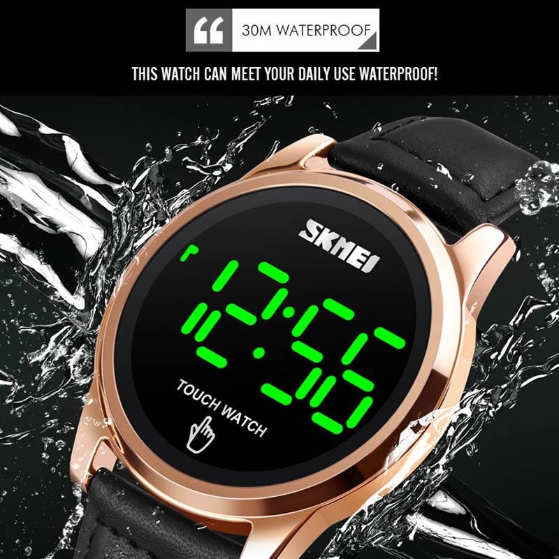 Veile Studios Men Electronic Sports Watch Versatile Steel Belt Gold