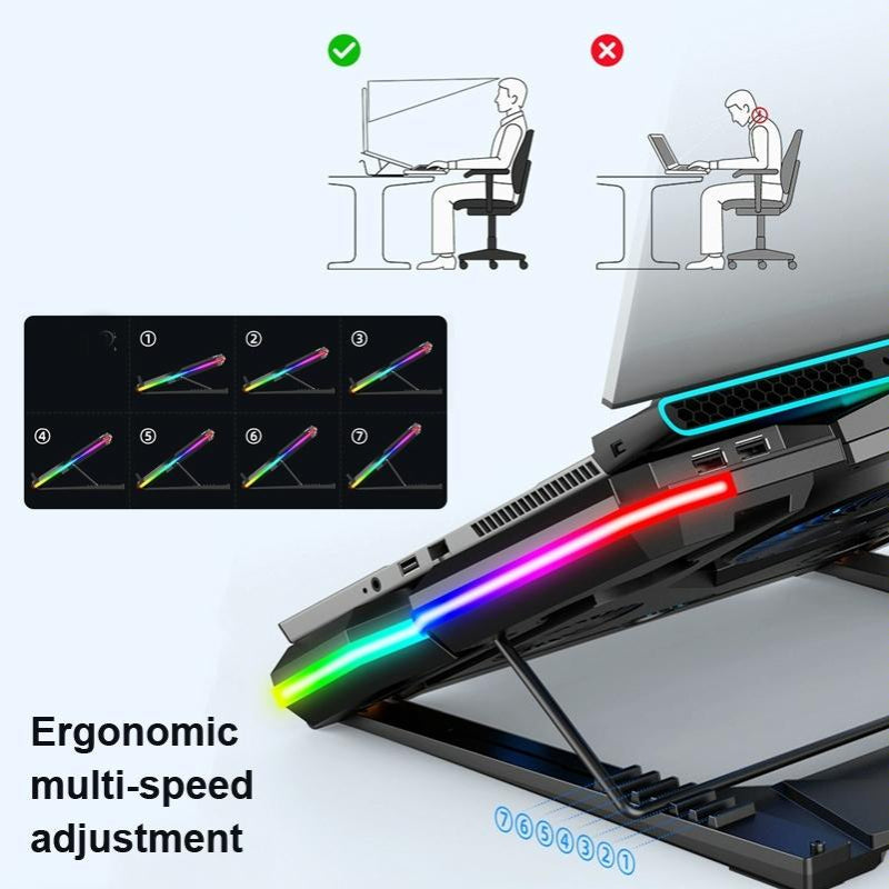 Notebook Stand With 5V Speed Control For Gaming Laptops