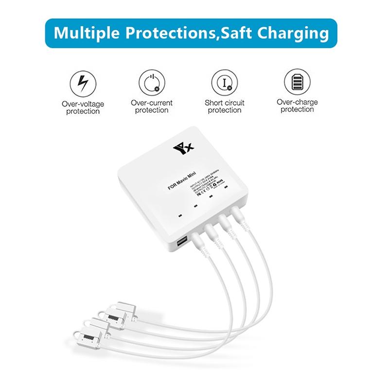 Six Port Usb Charger Hub For Dji Mavic Mini Battery And Controller Charging