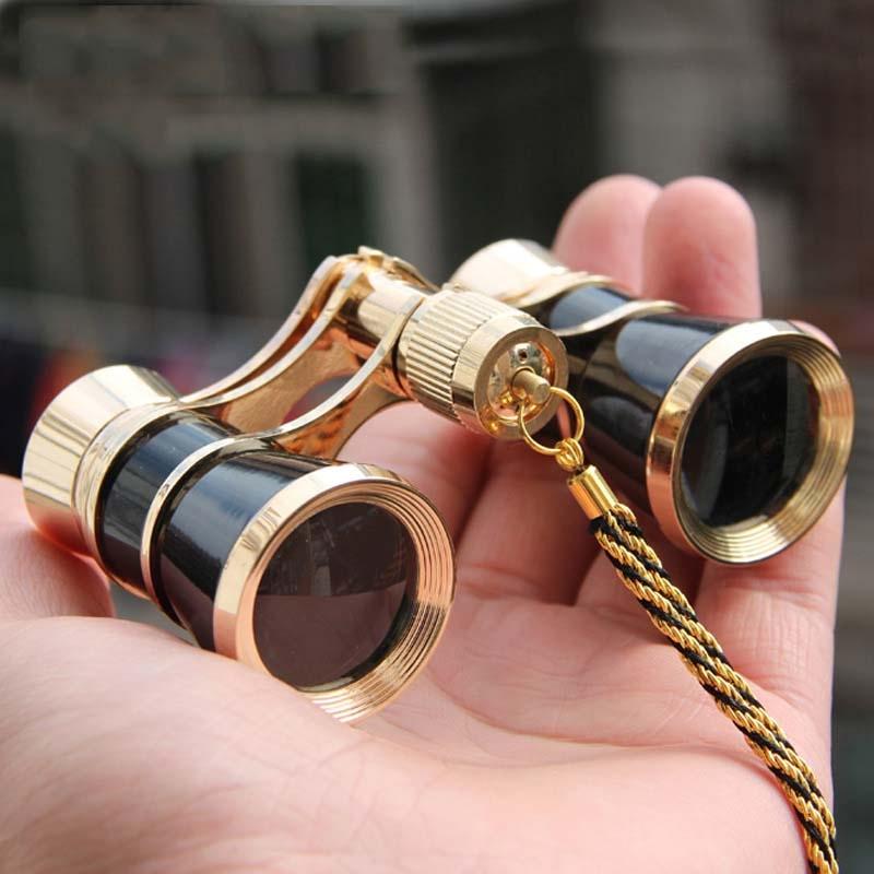 Classical Ladies Binoculars For Drama Watching With Chain 3X25mm Black