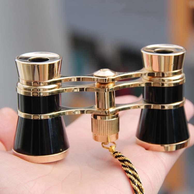 Classical Ladies Binoculars For Drama Watching With Chain 3X25mm Black