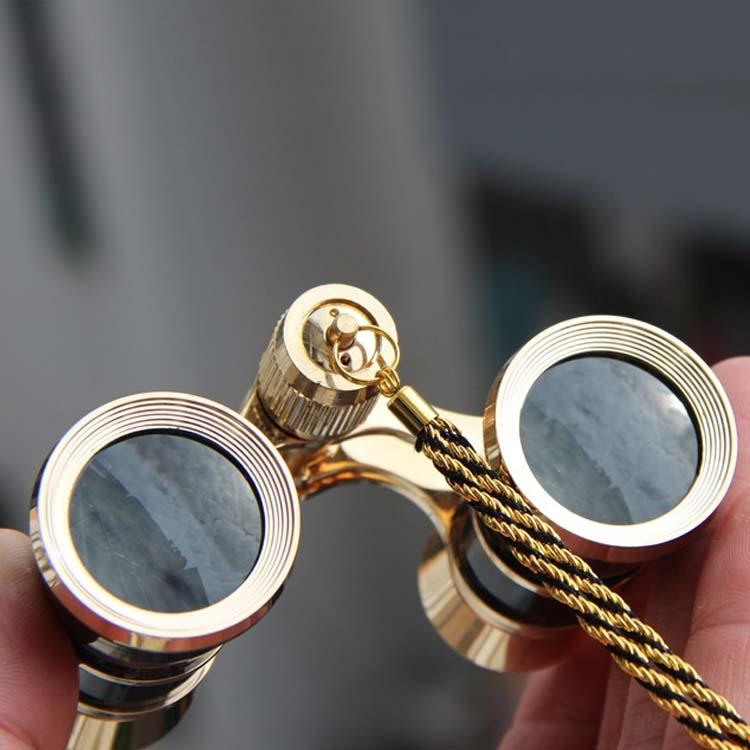 Classical Ladies Binoculars For Drama Watching With Chain 3X25mm Black