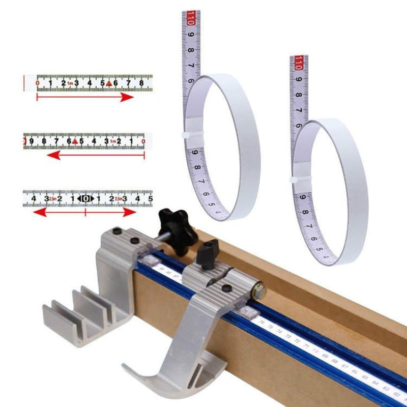 Self Adhesive Steel Ruler With 2M Tape Measure Sticky Scale